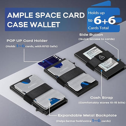 RUNBOX Slim Card Holder Wallet for Men, Minimalist RFID Blocking Wallet - Image 2