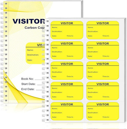300 Visitor Badges Stickers Visitor Log Book by Unknown