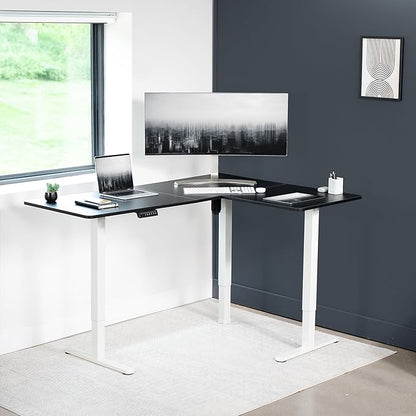 VIVO Electric Corner 63 x 47 inch L-Shaped Standing Desk, Memory Height - Image 8