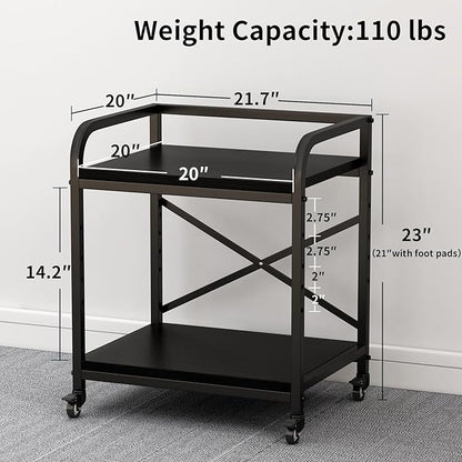 Vokumba 2 Tier Large Printer Stand, 20 x 20 Inches Printer Table - Image 4
