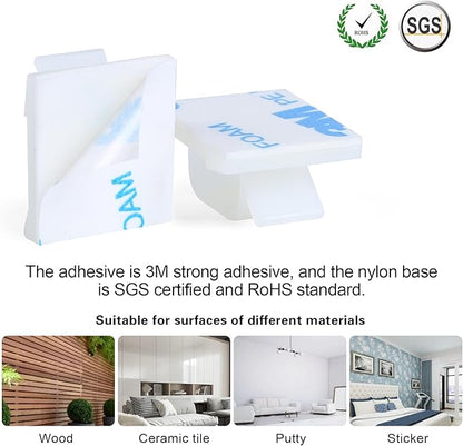120 Pcs XHF Adhesive Cable Wire Clips White, Cable Staples Outdoor Cable - Image 3