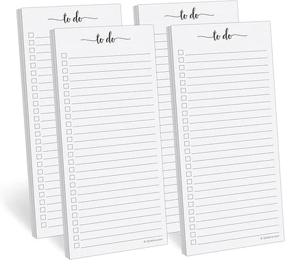 321Done To Do List Notepad 4-Pack, 3.7 x 8.5 by 321Done