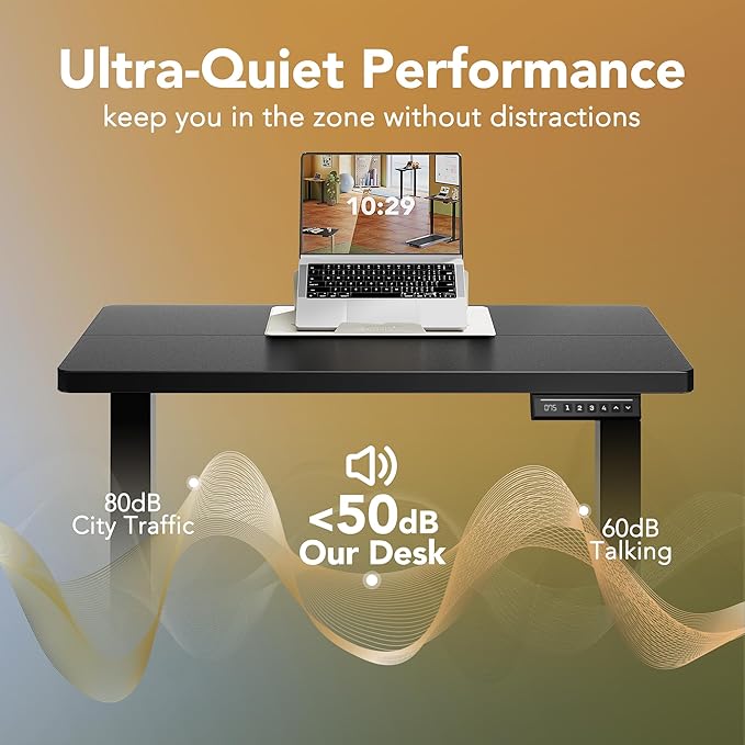 HUANUO 55 x 28 inch Electric Standing Desk Adjustable Height, 4 Memory Height - Image 7