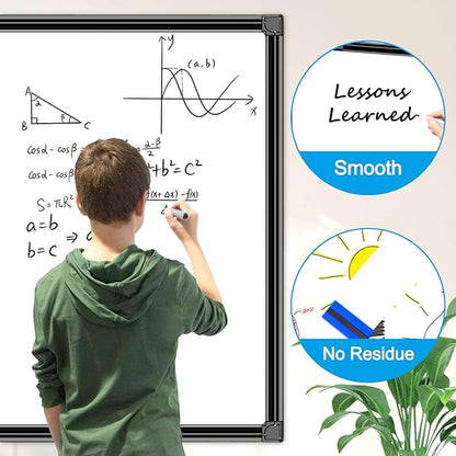 H-Qprobd 48"x30" Magnetic White Board Dry Erase Wall Mount Whiteboard - Image 3
