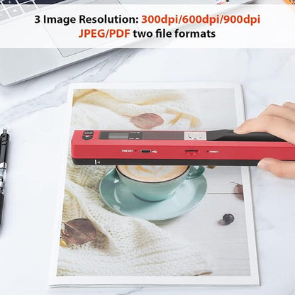 Zunate Portable A4 Handheld Scanner, 900 DPI USB Document, Photo Scanner - Image 2