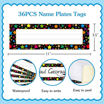 FaCraft 36Pcs Desk Name Plates for Classroom School - Image 7