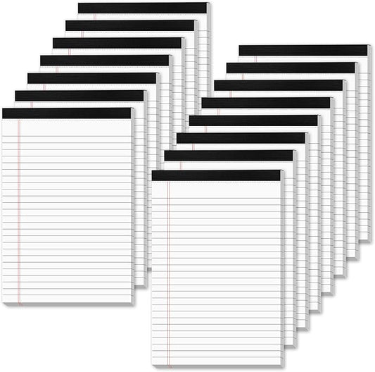 White Legal Pads 5x8 Small Note Pads 5x8 College Ruled Paper Tablets 15 Pack by Aidunmis