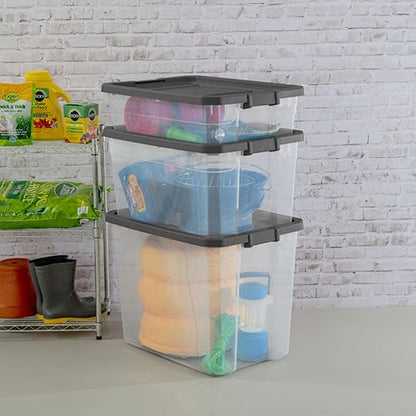 Sterilite 4-Pack Modular Stacker Box, Durable Clear Plastic Storage Bins - Image 6