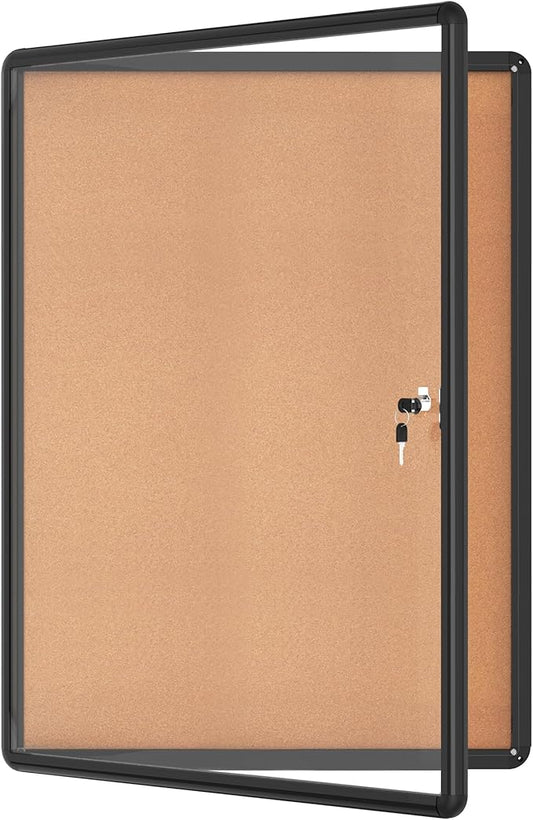 Mifuro 38"x28" Enclosed Bulletin Board, Lockable Weather-Resistant Aluminum by MifuroOfficeProduct