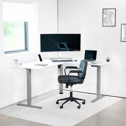 VIVO Electric Corner 63 x 55 inch L-Shaped Standing Desk, Memory Height - Image 7