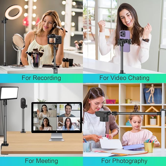 Ailight Camera Desk Mount Webcam Stand, Adjustable Table Camera Stand - Image 2