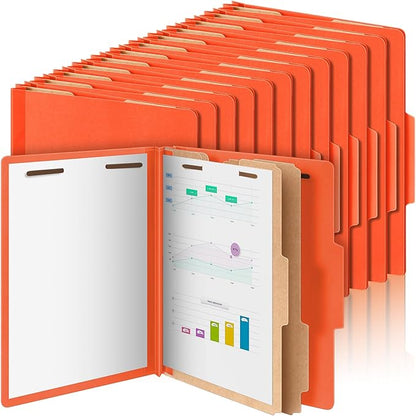 Skyygemm 60 Pcs Classification Folders Letter Size, 2 Divider Pressboard File by Skyygemm