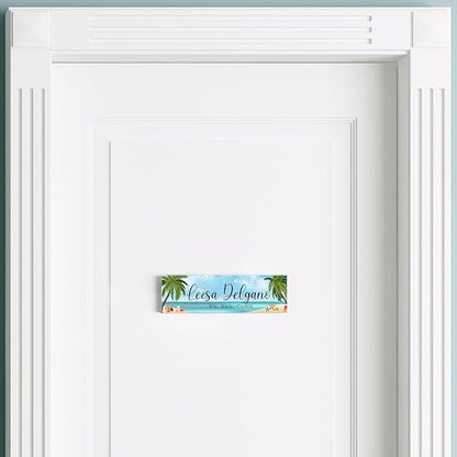 Artblox Personalized Office Desk Name Plate and Business Card Holder | Clear - Image 7