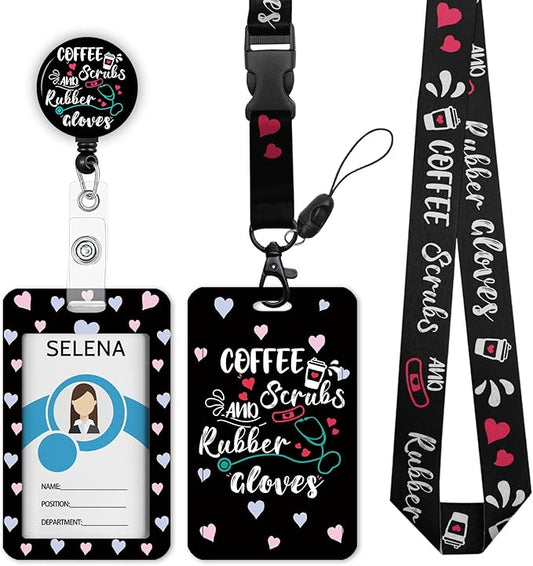 Funny Nurse Lanyards for ID Badges Name Tags ID Card Holder, ID Badge Holder by Mcapirivo