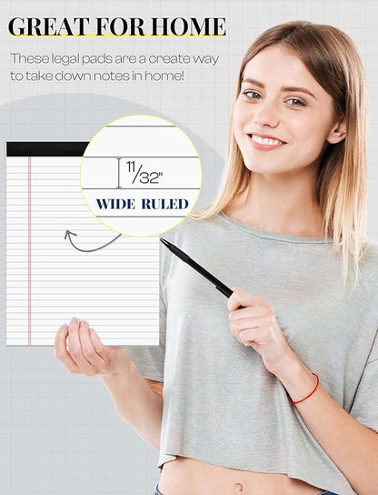 Note Pads 8.5 x 11 Inch, 10 Pack, Legal Pads 8.5 x 11, 30 Sheets Each, - Image 3