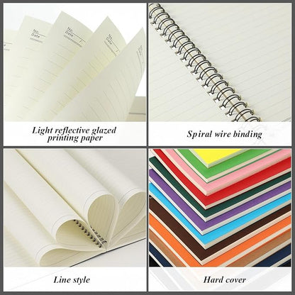 Leelosp 12 Pack Small Spiral Notebook 5 x 7 Inch Lined College Ruled Spiral - Image 2