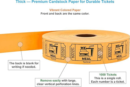 Tacticai 1000 Raffle Tickets, Single Roll, Ticket - Image 2