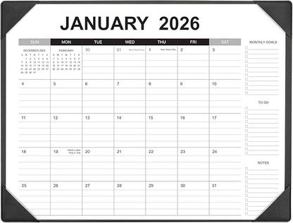 Desk Calendar 2026-2027 with Desk Mat – 22" x 17" Large Desk Pad Calendar Runs by Tutazook
