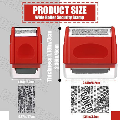 Nezyo 2 Pack Identity Protection Roller Stamp Identity Theft, Confidential - Image 2