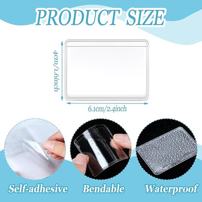Jeyiour 200 Pcs Label Holders Adhesive Nameplate Pockets Storage Bin Labels - Image 2