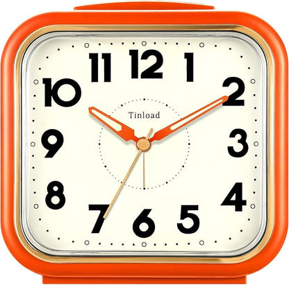 Tinload 5.5" Large Analog Alarm Clock • Silent Non Ticking • Gentle Wake • Beep by Tinload