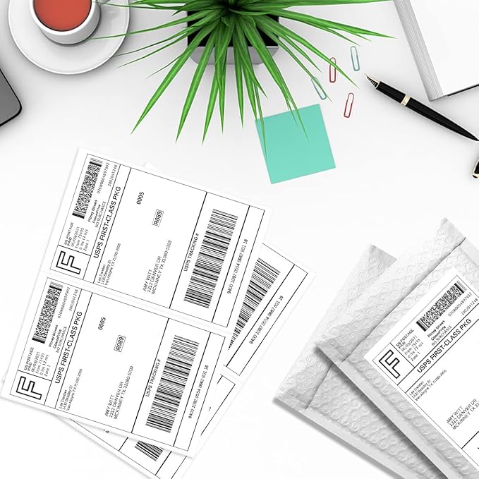 2000 Half Sheet Self Adhesive Shipping Labels - Image 5