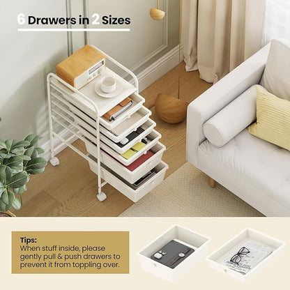 RELAX4LIFE 6-Drawer Rolling Storage Cart - Image 5