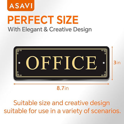 ASAVI “OFFICE” Acrylic Door Sign – Waterproof & Fade-Resistant Office Label - Image 2