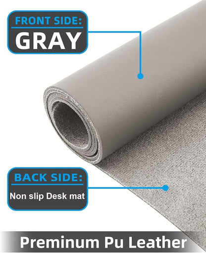 Small Leather Desk Mat, Mouse Pad, Laptop Mat, Non-Slip PU Leather Blotter - Image 2