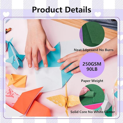 15 Sheets Colored Cardstock 12"x12", 250gsm/90lb Heavyweight Cover Cardstock - Image 3