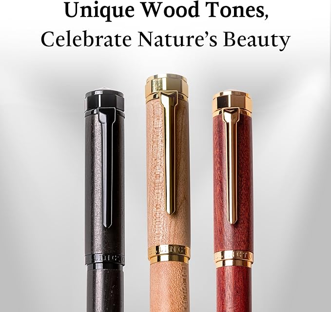 Ellington Pens Luxury Wood Fountain Pen Set – Fine Nib - Image 7
