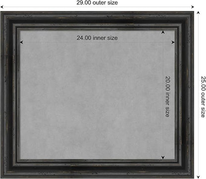 Amanti Art Black Framed Magnetic Board 25x29 Medium Vision Board - Image 4