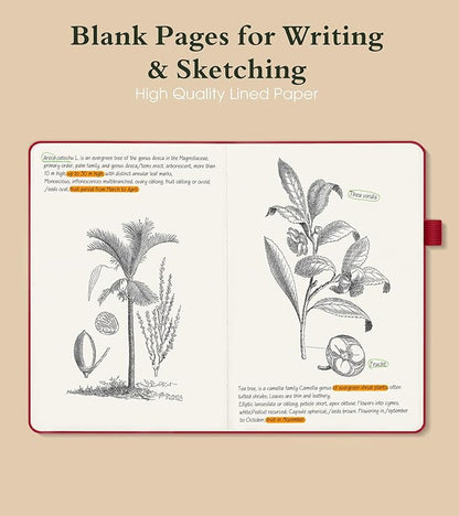PAIBAS Blank Journal Notebook for Women Men, 160 Pages, A5 Hardcover Sketchbook - Image 3