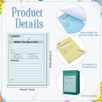 Eaasty 9 Pieces While You were Out Pads 4 x 5 Inches Assorted Colors Sticky - Image 2