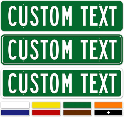 Custom Street Sign, Road Sign, Address Sign, 8 Colors, Reflective Option by MySignCenter