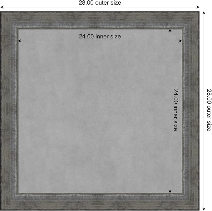 Amanti Art Silver Framed Magnetic Board 28x28 Medium Vision Board - Image 3