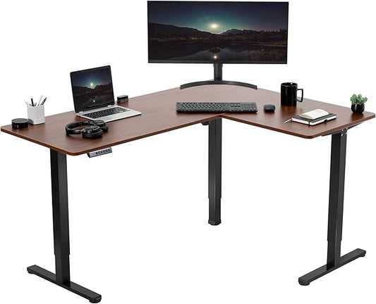 VIVO Electric Corner 63 x 47 inch L-Shaped Standing Desk, Memory Height by VIVO