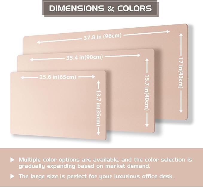 Aothia Double-Sided Desk Pad – 25.6"x13.7" Large Mouse Pad, Leather Desk Mat - Image 6