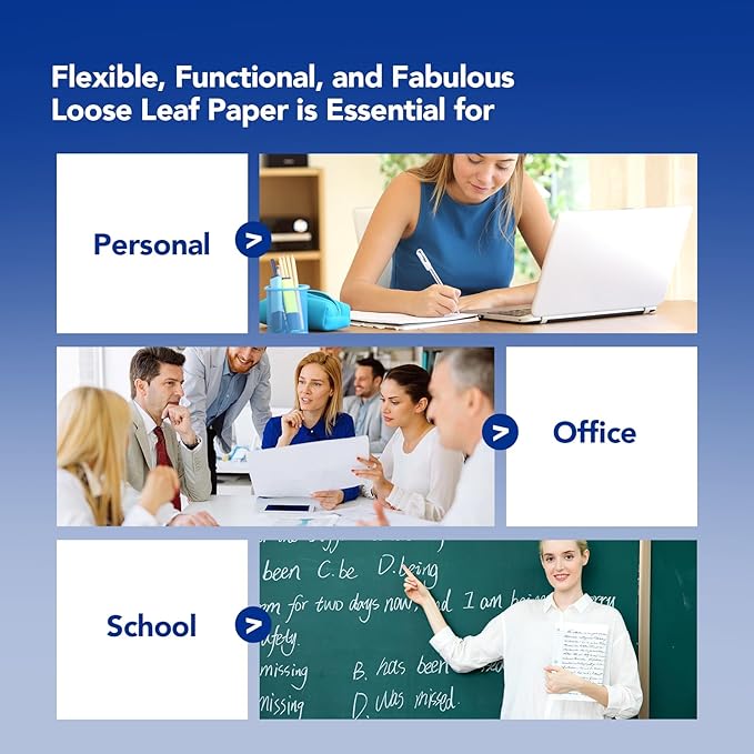 Kaisa Filler Paper Notebook Paper College Ruled 8"x10.5" Loose Leaf Paper - Image 5