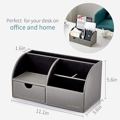 Vlando Office Desk Organizer Leather Desktop Organizer Caddy - Image 4