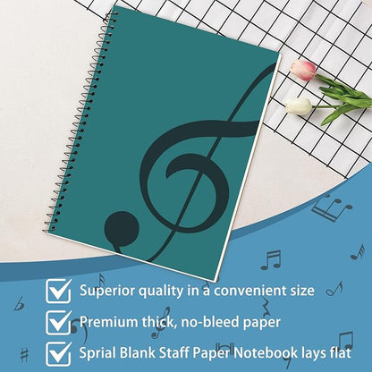 DOMMI Blank Sheet Music Composition Notebook 2 Packs, Manuscript Staff Paper - Image 5