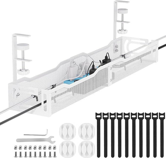 Mzmaxy Cable Management, Metal Cord Organizer by Unknown