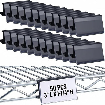 Kathfly 50 Pcs Wire Shelf Label Holders Compatible by Kathfly
