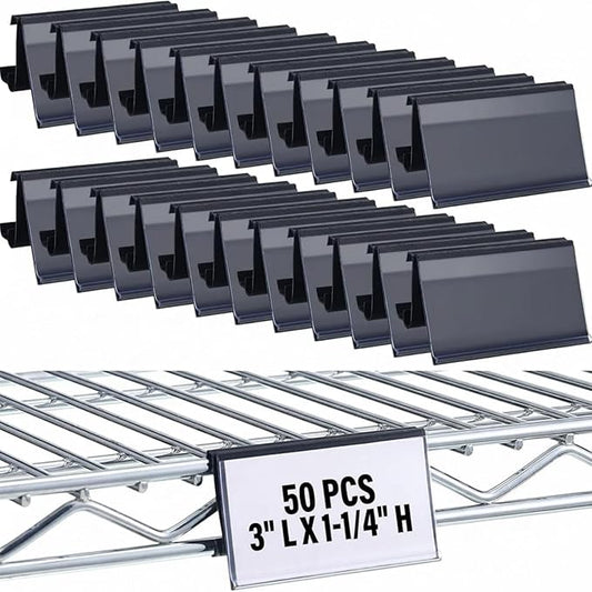 Kathfly 50 Pcs Wire Shelf Label Holders Compatible by Kathfly