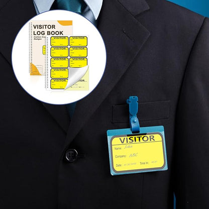 3 Pack Visitor Badges with Carbon Copy Visitor Stickers Letter Size Visitor Log - Image 7