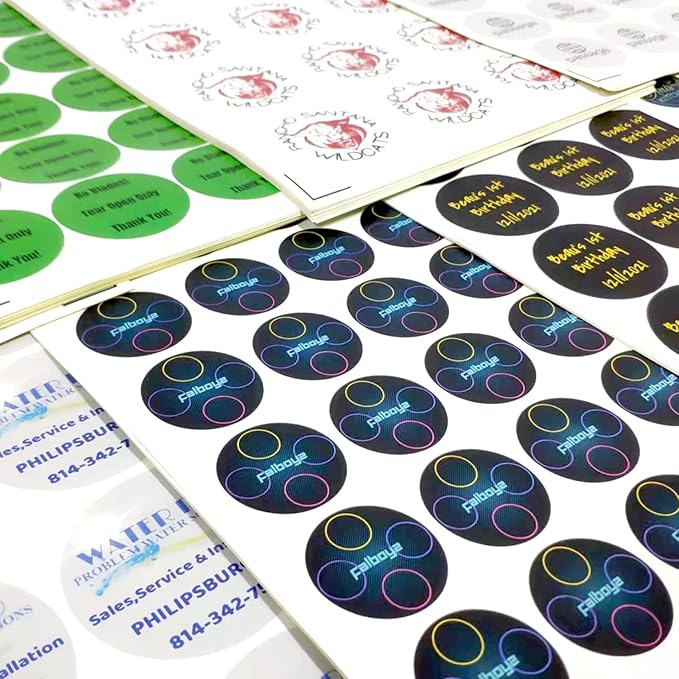 Custom 100-500 Stickers with Logo, Text & Business Logo. Oval, 1.5x1 Inch Labels - Image 2