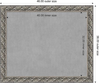 Amanti Art Silver Framed Magnetic Board 38x46 X-Large Vision Board - Image 3