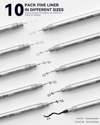 Four Candies 73PCS Advanced Art Supplies Drawing Kit - Image 2