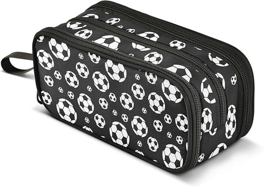 BOENLE Football Soccer Pencil Case Box Boys Girls Large Pencil Pouch Zipper by BOENLE-WELCOMEYOURCOMING