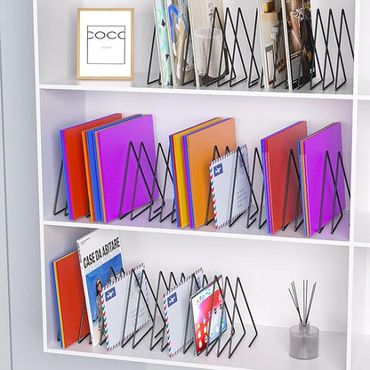 2 Sets Triangle File Folder Rack, 7 Sections File Holder, File Storage - Image 5